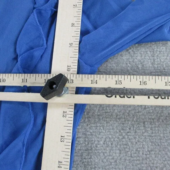 Outcast Ally Mini Dress Womens Small Blue Ruffle Long Sleeve NEW - Picture 9 of 11